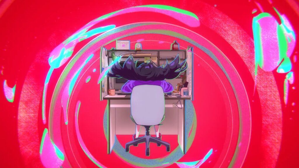 Natsuko's brilliant sakuga sequence where she begins to draw with her special power